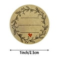 thumbnail image 3 of Sticker Labels to Write On, Wreath Design with 3 Lines for Writing (500 Per Roll), Natural Brown Kraft Stickers for Store Owners, Crafts, Organizing, Jar and Canning Labels, Price Tags, 1 Roll, 1.0", 3 of 4