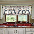thumbnail image 3 of Yayeee Kitchen Curtains Tier Set of 2 Light Filtering 57"x24" Over Sink Window Panels, Cute Puffin, 3 of 7
