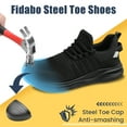 thumbnail image 5 of Fidabo Steel Toe Shoes for Men and Women Comfortable Lightweight Work Safety Shoes Puncture Proof Slip Resistant Indestructible Sneakers Suitable for Construction Work, 5 of 6