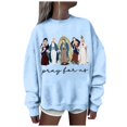 thumbnail image 1 of EHQJNJ Chandail en Molleton Graphique pour Femmes au Dos Mode Décontractée Manches Longues Col Rond Chandails en Molleton Imprimés Pull Sans Capuche Chandails en Molleton Brodés Chandail en Molleton Surdimensionné pour Femmes Rouge, 1 of 5