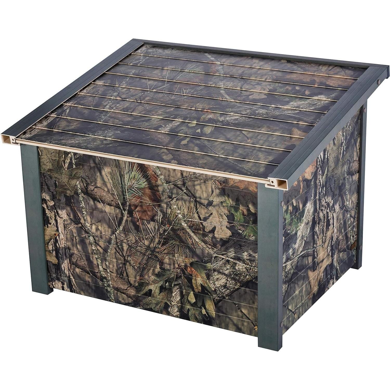 New Age Pet EcoFlex Mossy Oak Rustic Lodge Outdoor Dog House