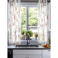 thumbnail image 2 of Pink Spring Floral Sheer Curtains 45 Inch Length 2 Panels Set for Living Room/Bedroom, Flowers Elegant Pastoral Leaves Kitchen Curtains Grommet Semi-Sheer Curtains Drapes Window Treatments 42"x45"x2, 2 of 7