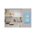 thumbnail image 4 of 2 Pcs Outlet Covers Shiny Silver Rhinestones Wall Plate 1 Gang Toggle Light Switch Cover Decorative Durable Switch Covers, 4 of 4