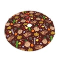 thumbnail image 6 of XMXY Halloween Christmas Tree Skirt, Hand Drawn Flat Christmas Pattern Holiday Party Indoor Decorations Ornaments, 30" Inch, 6 of 9