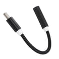thumbnail image 3 of Adaptador de audio trenzado tipo C a auxiliar de 3,5 mm Sincero Negro, 3 of 10