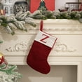 thumbnail image 1 of XYAIYT Christmas Decorations Knitted Wool Embroidered Letter Christmas Stocking Gift Bag with Acrylic Medium Thickness Spacious Design Sturdy Hanging Loop for Mantel Tree Home Holiday 8.7x11.8IN Red, 1 of 3