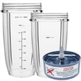 thumbnail image 1 of Piezas de Repuesto de Licuadora para 600W/900W Pro, Vasos de 32 Oz y 24 Oz con Cuchilla Extractora de Repuesto, 1 of 5