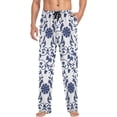 thumbnail image 4 of Floral Ceramic Ghost Pajama Pants, Men's Lounge Pants Light with Drawstring and Pockets, Christmas New Year Birthday Father's Day Gifts, Medium, 4 of 7