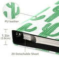 thumbnail image 3 of FORMRS 3 Ring Photo Album 4"x6" Self Adhesive Large Capacity PU Leather Cover, Cactus Pattern, 3 of 8