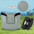 thumbnail image 6 of Haosy Antique Green Golf Mallet Putter Cover Strong Magnetic Leather Golf Club Headcover Closure, 6 of 7