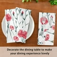 thumbnail image 4 of JSTEL Carnation Flowers Cloth Napkins Set of 4, 20x20 Inch Washable and Reusable Napkin for Decoupage Dinner Party Everyday Use, 4 of 6