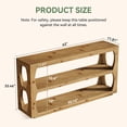 thumbnail image 2 of Finmind Solid Wood Console Table with 3-Tier Storage Shelf, 63" Long Farmhouse Entryway Sofa Table for Hallway, Living Room, Foyer, Light Brown, 2 of 10
