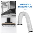 thumbnail image 3 of FONWILYO Flexible Aluminum Hose 1Pcs Dryer Exhaust Pipe For Kitchen Use 200X7.3X7.3In, 3 of 7