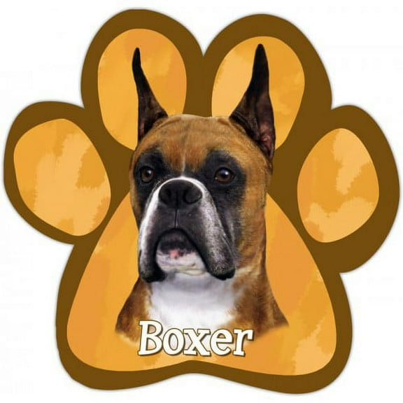 Cropped Boxer Paw Print Magnet