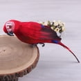 thumbnail image 4 of 12 Inch Lifelike Feather Parrot Figurine, Vivid Red Artificial Bird Craft with Realistic Details, Weather-Resistant Garden Statue for Outdoor Yard, Patio, Window Sill & Indoor Home Decor, Pack of 1, 4 of 4