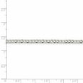 thumbnail image 4 of White Sterling Silver chain Curb 18 in 3.2 mm 3.2mm Beveled, 4 of 5