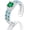 Style 1, variant on MultiColor Gemstone Rings for Women 925 Sterling Silver Simulated Emerald Statement Rings for Ladies