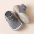 thumbnail image 4 of Linfrsh Baby Socks Shoes Children's Floor Socks Soft Rubber Sole Toddler Shoes Knit Shoes for Girls Baby Girl Shoes Grey,18-24 Months, 4 of 7