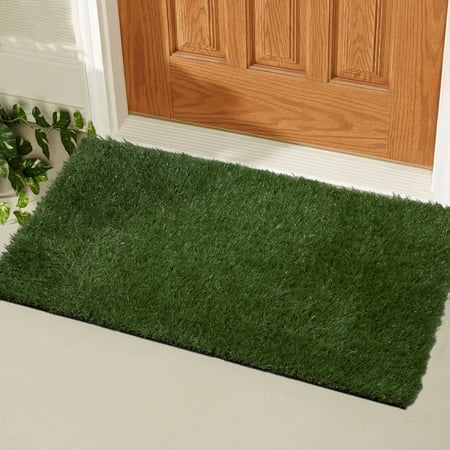 - Ottomanson Garden Collection Indoor/Outdoor Artificial Solid Grass Design Doormat Green Turf, 20