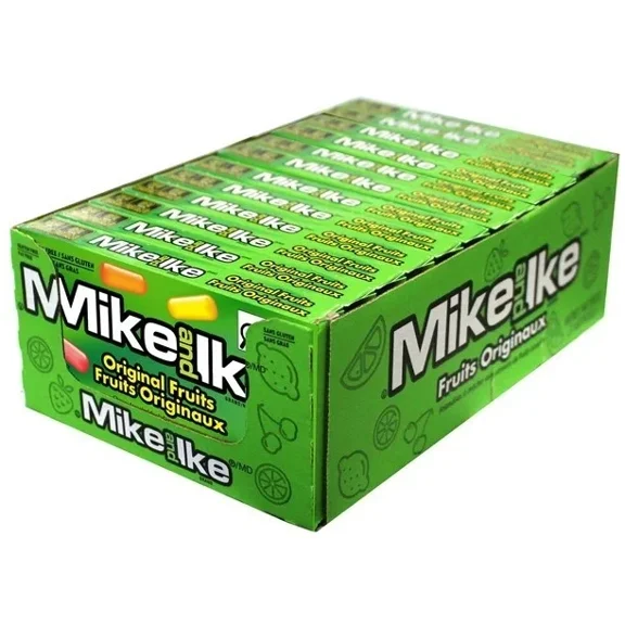 Mike and Ike Original Fruits Chewy Candy, 12-Count Theater Boxes, 1.8 oz Each