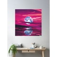 thumbnail image 2 of Blood Moon Lunar Space Eclipse In The Night Sky Poster Wall Art, Modern Wall Decor, 30x30 UNFRAMED, 2 of 3