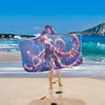 thumbnail image 5 of Octopus Underwater Kids Hooded Beach Towel Baby Bath Poncho Towels with Hood Absorbent 50"x23.5" for Pool Swimming, 5 of 7