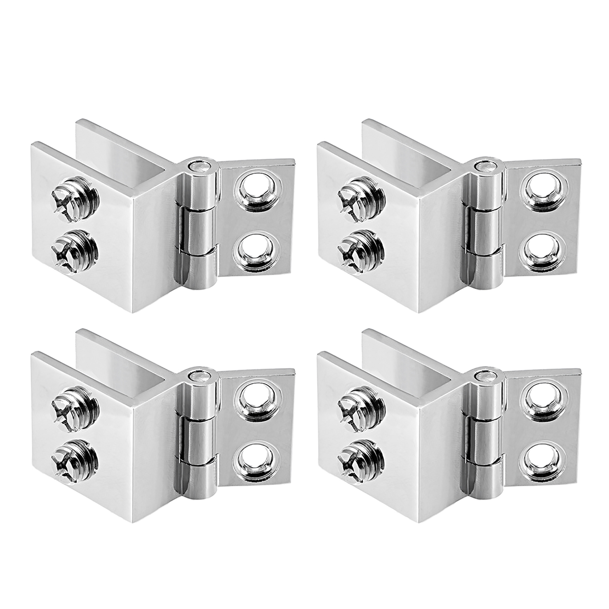 Glass Hinge Adjustable 0 Degree Clamp for 58mm Thickness 4Pcs