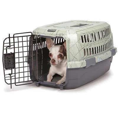 TRAVEL DOG CARRY CRATE Small Plastic Secure Pet Carrier for Airline Car Home
