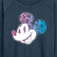 thumbnail image 3 of Mickey & Friends - Mickey Floral Gradient Fill - Women's Lightweight French Terry Long Sleeve Shirt, 3 of 5