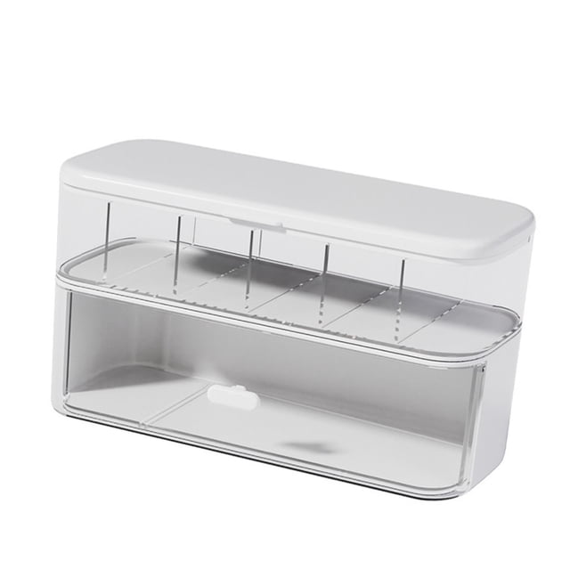 Caja Organizadora De Cables, Organizador De Almacenamiento ABS De Múltiples Compartimentos Para Cables Y Cargadores Con Tapa A Prueba De Polvo, Para Viajes En Cajones De