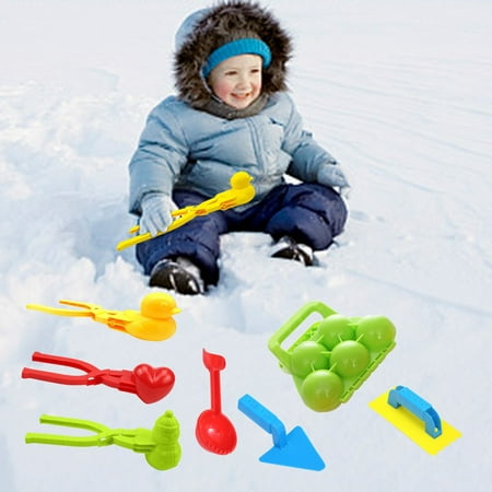 

TMOYZQ Christmas Toys for Baby Girls Boys Snow Snowball Maker Clip Maker Animal Shaped Snow Sand Molds Tool Winter Snow Toys Kit Christmas Gift for Toddler on Clearance