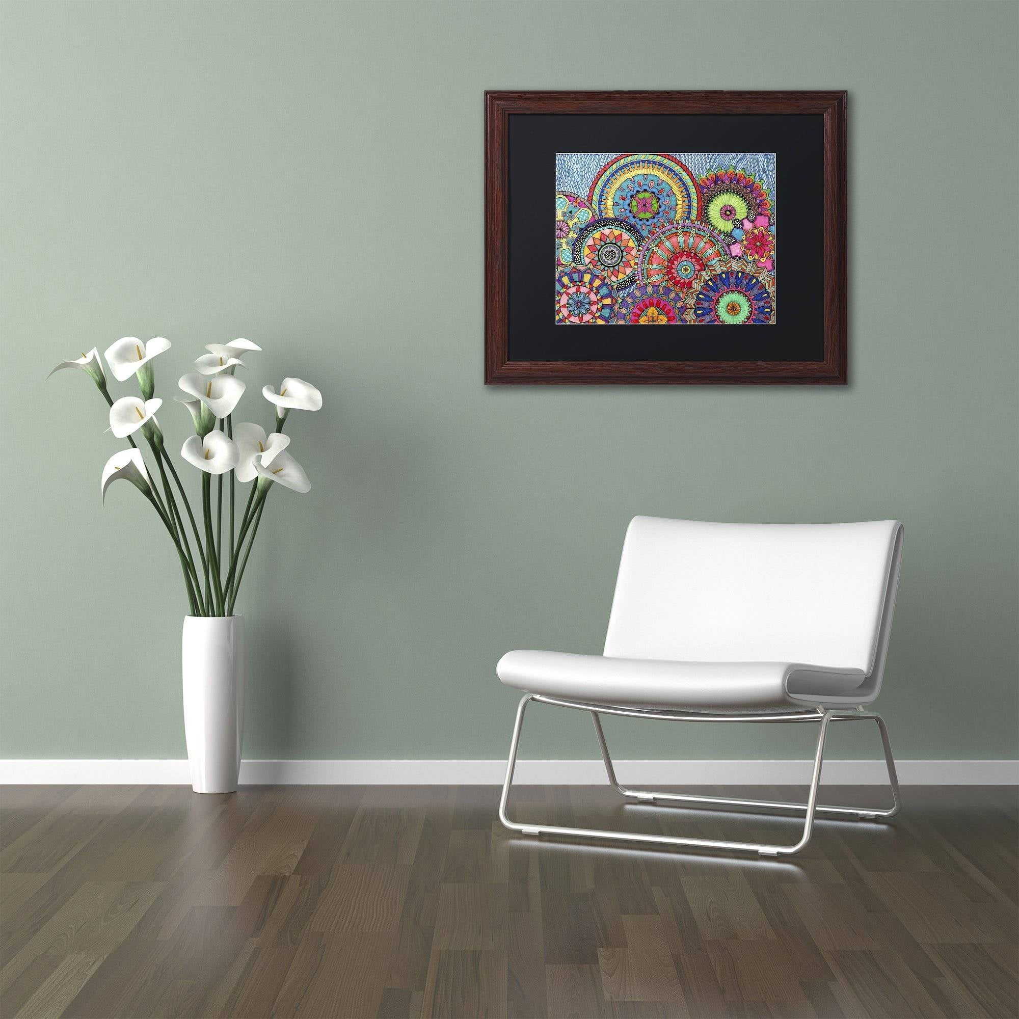 "Mandala Parade" Canvas Art by Hello Angel, Black Matte, Wood Frame