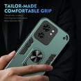 thumbnail image 5 of Phone Case for Motorola Edge 40 Neo Hybrid Case with Ring Kickstand, Heavy Duty Protection Armor Case with Comfortable Grip Support Magnetic Car Mount for Motorola Edge 40 Neo - Darkgreen, 5 of 7