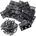 thumbnail image 1 of BRILLAR Bisagras a tope plegables de acero inoxidable, 16 piezas, para muebles del hogar, puertas de gabinetes de piano. Incluye 96 tornillos de acero inoxidable., 1 of 5