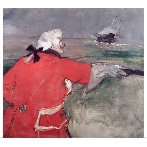 Great BIG Canvas | Rolled Henri de Toulouse-Lautrec Poster Print entitled The Admiral Viaud, or Paul Viaud in an Admirals Costume, 1901