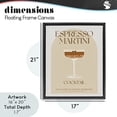 thumbnail image 3 of Stylish Retro Espresso Martini Black Framed Floater Canvas Wall Art, design by Lil' Rue, 3 of 10