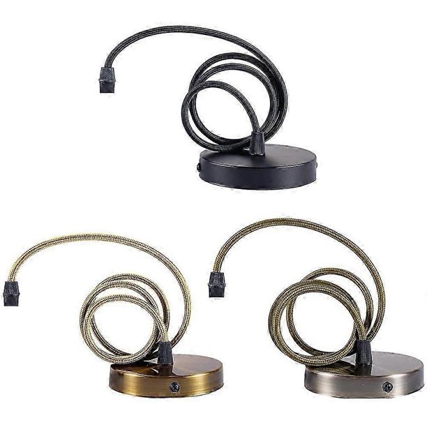 Portalámparas de techo AC110V-220V Base para lámpara colgante Cable de 1M Portalámparas E27 para bombillas incandescentes retro de filamento