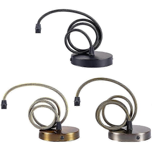 Portalámparas de techo AC110V-220V Base para lámpara colgante Cable de 1M Portalámparas E27 para bombillas incandescentes retro de filamento