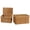 Light Brown-Set of 2, variant on YAFABROO 2 Pack Plastic Woven Storage Boxes with Flip-Top Lids, Multipurpose Container for Home, Office, Closet – Farmhouse