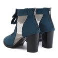 thumbnail image 4 of Azul talla 39 [245] Nuevas sandalias con lazo de primavera y verano, tacón medio, tacón grueso, zapatos de malla para mujer, zapatos de boca de pez modernos y versátiles., 4 of 8