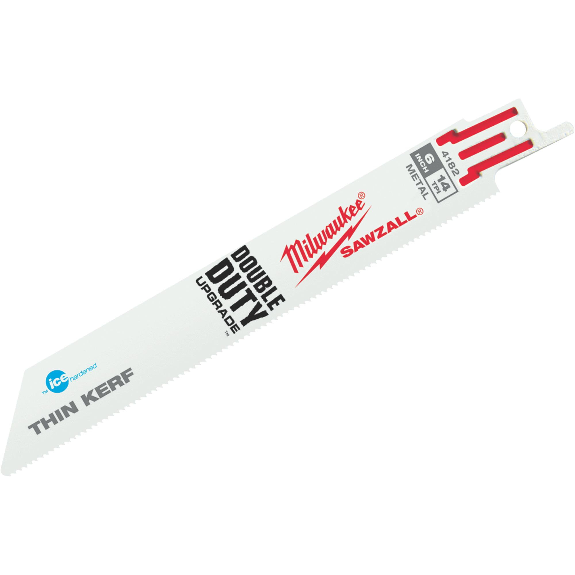Milwaukee 48004182 Ice Hardened Sawzall Reciprocating Saw Blade 6 in