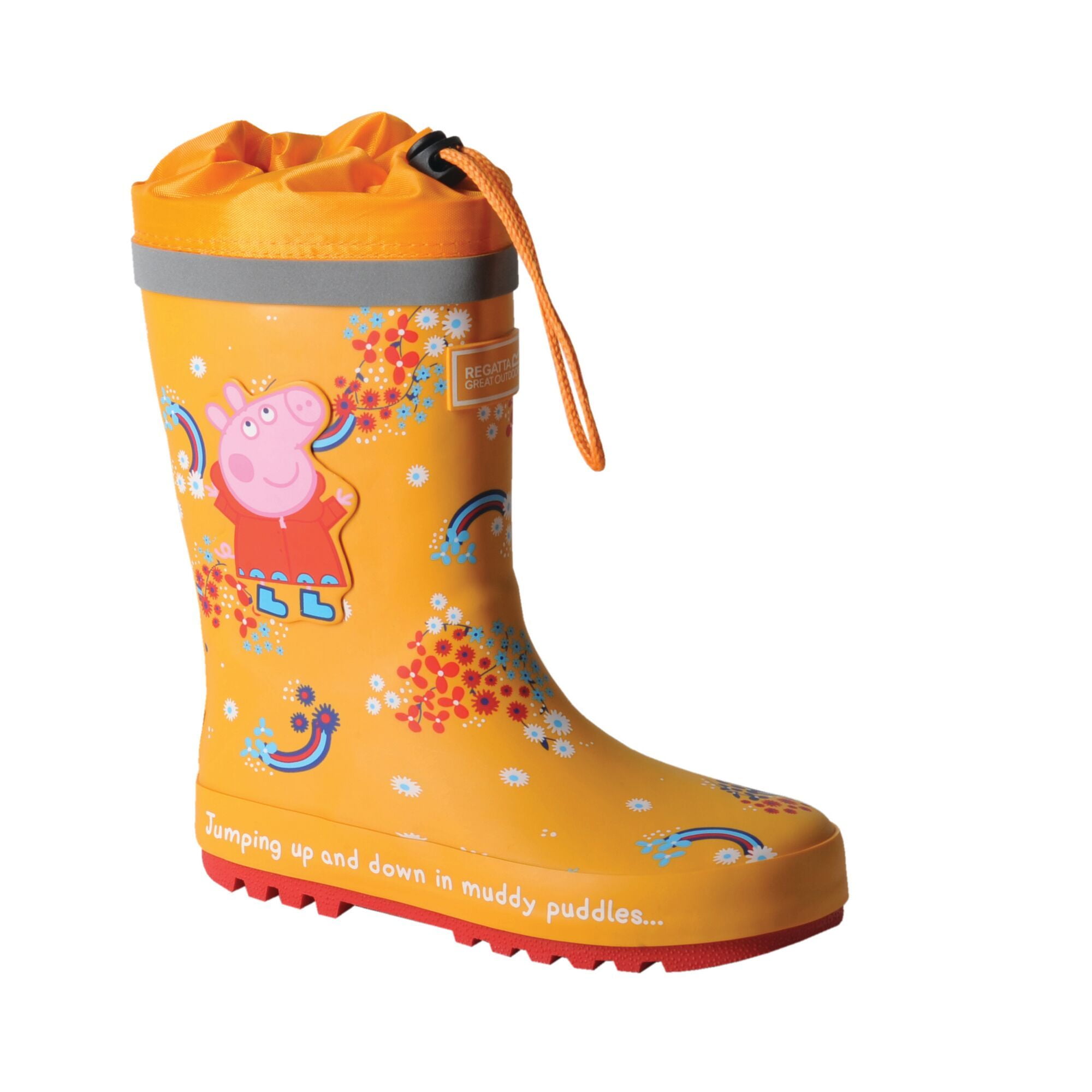 Peppa Pig Light Up Rainbow Wellington Boots Kids Flashing Wellies Girls Boots 