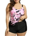 thumbnail image 2 of Aloohaidyvio Plus Size Modest Swimsuits,Tankini Swimsuits for Women Modest Bathing Suits Loose Fit Swimwear Size L-5XL, 2 of 5