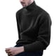 thumbnail image 1 of Gibobby Suéter para hombre Suéter de cuello alto para hombre, ajuste delgado, casual, tela acanalado, suéter térmico(Negro,G), 1 of 4