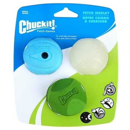 UPC: 0660048001560 | Chuckit Fetch Medley Rubber Dog Toy Balls  Small  3 Count