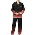 thumbnail image 1 of Buttons for Pants Mens Long Sleeve Men Casual Turndown Button Turndown Gradient Print Long Sleeve Blouse And Trousers Elastic Waisted Pants Set Casual Pants for Men Long Sleeve Blouse, 1 of 9