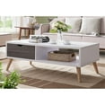 thumbnail image 5 of Furniture of America Paulson Wood 1-Drawer Coffee Table in White and Dark Gray, 5 of 9