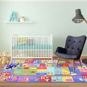 Softlife Play Rug Mat Non Slip Kids Playroom Rug Washable ABC Alphabet Rug for Kids Room Playmats for Babies and Toddlers,3x5