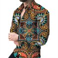 thumbnail image 1 of Camisa de moda para hombre, corte entallado, botones, manga larga, informal, para reuniones al aire libre, fiesta, estampado HD, lujo, suave, cómoda, , nueva, S-, 1 of 6