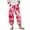 Pink, variant on Baggy Sweatpants Women Valentine's Day Heart Print Fashion Open Bottom Joggers Pants Casual Sport Pants With Pocket Black L